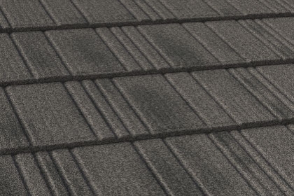 Композитная черепица рядовая Decra Stratos Античный серый