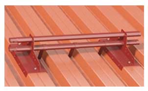 Комплект трубчатого снегозадержания BORGE 3 м для профнастила H-60, H-75 , сигнально-синий